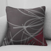 Graues & Burgund Abstraktes Design der Ribbon-Wein