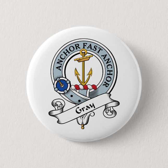 Graues Clan-Abzeichen Button (Vorderseite)