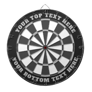 Graues Dartboard mit benutzerdefiniertem Text Dartscheibe