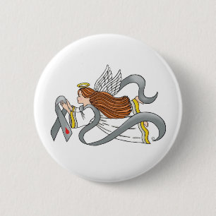 "Graues Diabetes-Band-" Bewusstseins-Engel Button