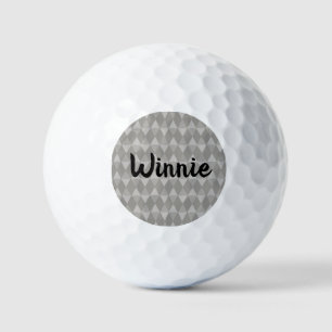 Graues Diamantmuster Golfball