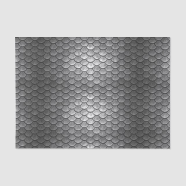 Graues Drache-Skala-Fantasie-Geschenk-Seidenpapier Seidenpapier (Vorderseite)