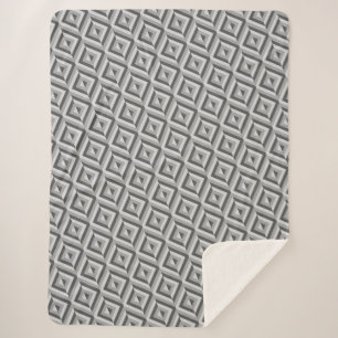 Graues Dreiton-Diamantmuster Sherpadecke
