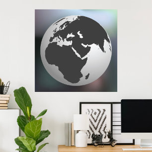 Graues Earth Globe Poster