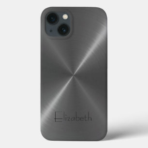 Graues Edelstahl-Metall Case-Mate iPhone Hülle