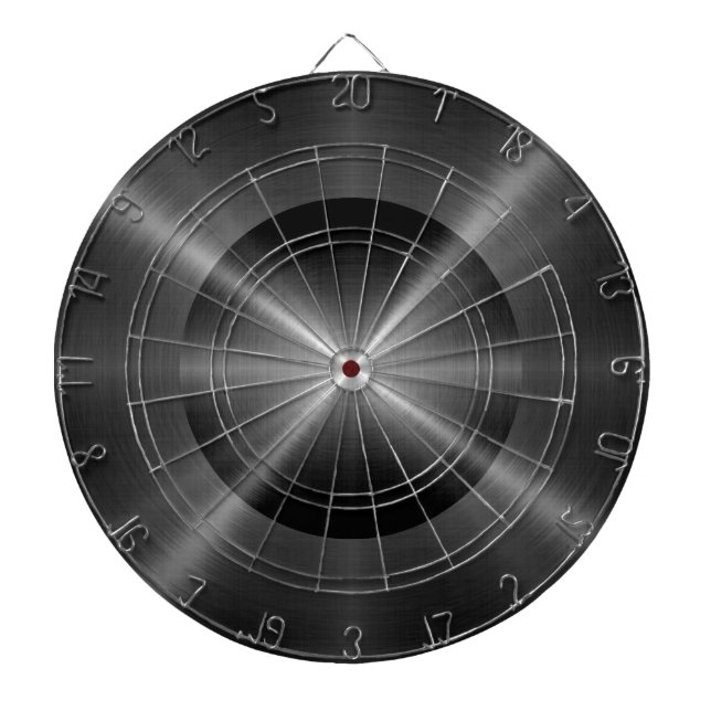 Graues Edelstahl-Metall Dartscheibe (vorne)