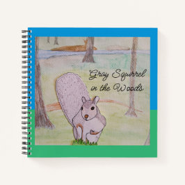 Graues Eichhörnchen im Wald Notizbuch