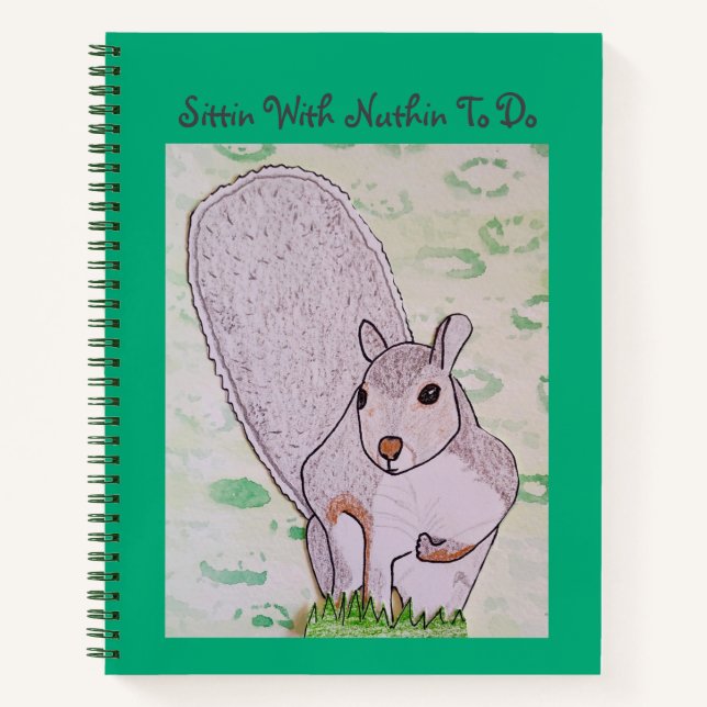Graues Eichhörnchen mit Nuthin zu tun Notizbuch (Vorderseite)