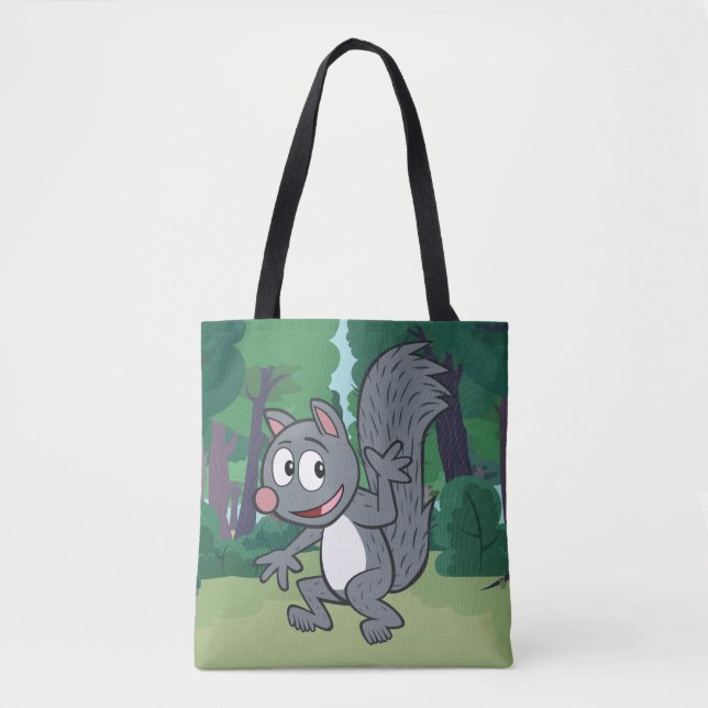 Graues Eichhörnchen-Wellenartig bewegen Tasche (Vorderseite)