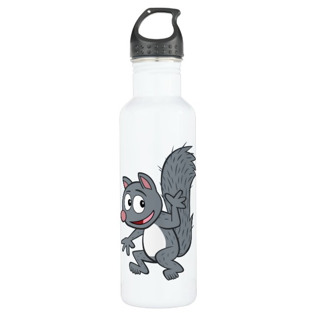 Graues Eichhörnchen-Wellenartig bewegen Trinkflasche (Vorderseite)