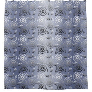 graues ethnisches Muster Paisleys Duschvorhang