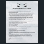 Graues EYELASH-VERLÄNGERUNGSFORMULAR Flyer<br><div class="desc">Eyelash Extensions Consent Formulare sind perfekt für Ihr Lash Extension Geschäft. Dieses moderne und ausgeklügelte Konsensformular bietet eine glamouröse, minimalistische Illustration der Wimpern einer Frau, einen Titel und einen Block, in dem Sie alle Ihre Einwilligungsinformationen auf einem luxuriösen grauen Hintergrund in Aquarellfarbe einfügen können. Brauchst du Hilfe? Bitte schicken Sie...</div>