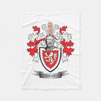 Graues Familienwappen-Wappen Fleecedecke