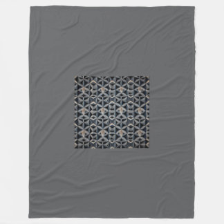 Graues Fashion Fleece Blanket, groß