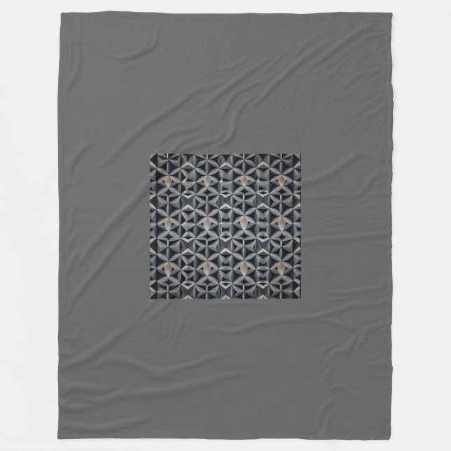 Graues Fashion Fleece Blanket, groß (Vorderseite)