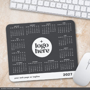 Graues Firmenlogo 2027 Mauspad-Kalender Mousepad