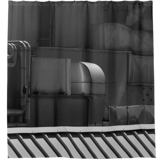 GRAUES FOTO EINES ZUGES DUSCHVORHANG (Vorderseite)