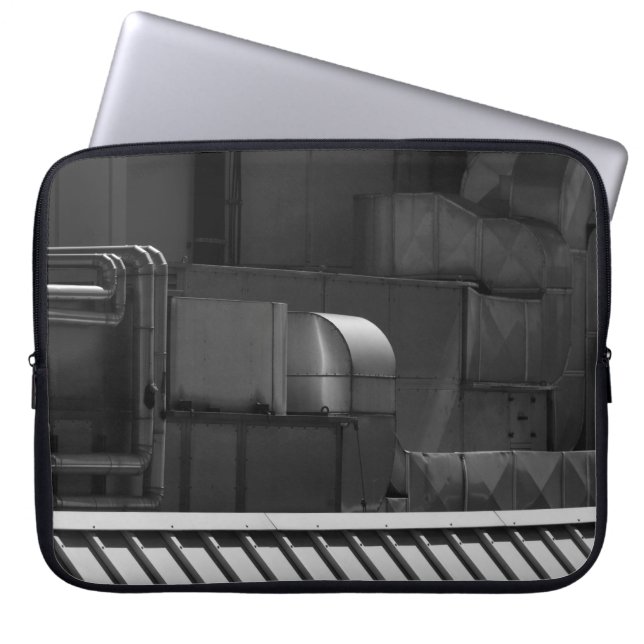 GRAUES FOTO EINES ZUGES LAPTOPSCHUTZHÜLLE (Vorderseite)