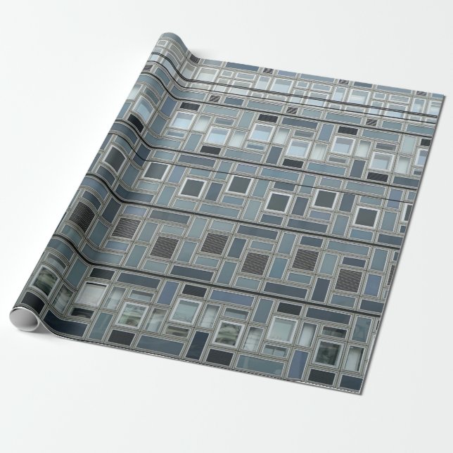 Graues Gebäude Geschenkpapier (Ungerollt)