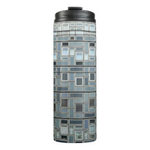 Graues Gebäude Thermosbecher