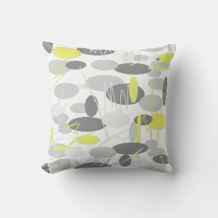 Graues gelbes Oval Shape-Spot-Muster Kissen Kissen