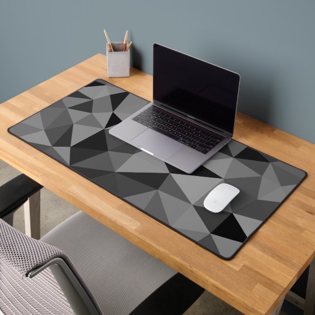 Graues, geometrisches Maschenmuster Schreibtischunterlage (Büro 2)