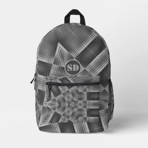 Graues geometrisches Muster Bedruckter Rucksack