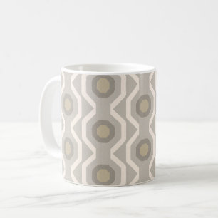 Graues geometrisches Muster Kaffeetasse