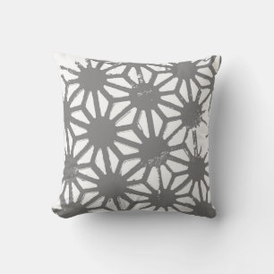 Graues geometrisches Muster Kissen