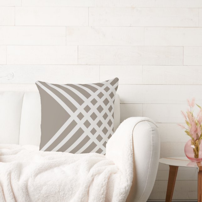 Graues geometrisches Muster Kissen (Liege)