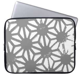 Graues geometrisches Muster Laptopschutzhülle