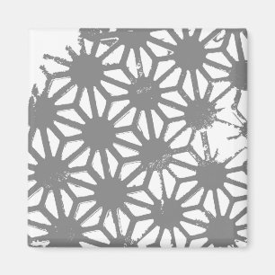 Graues geometrisches Muster Magnet