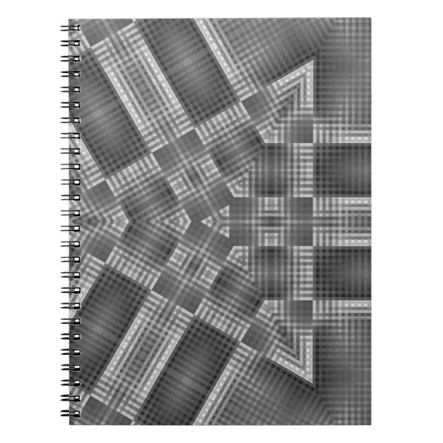 Graues geometrisches Muster Notizblock (Vorderseite)