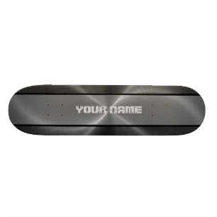 Graues glänzendes Edelstahl-Metall 2 Skateboard