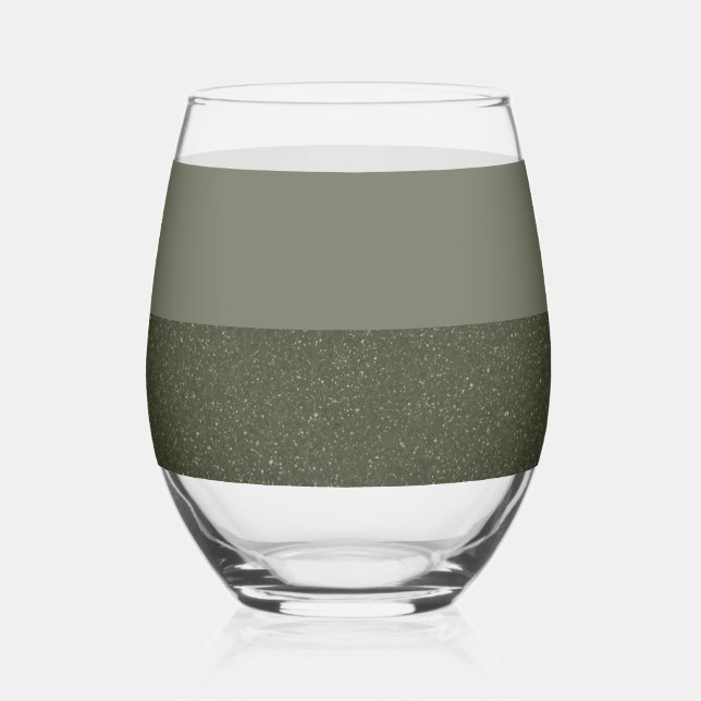 Graues Glas mit zwei Tonen Moos (Vorderseite)