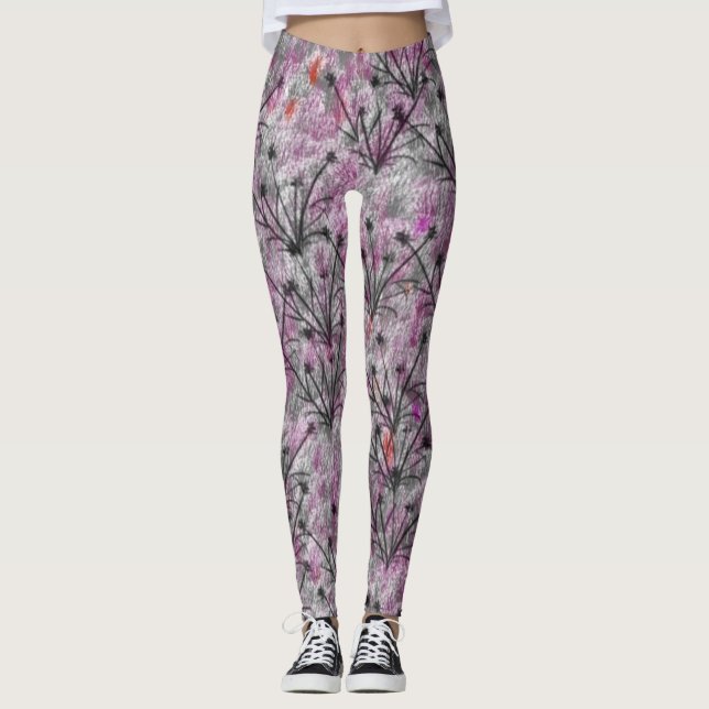 Graues Graugras Leggings (Vorderseite)