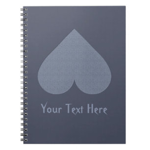 Graues Herz Anti-Valentine-Notebook Notizblock
