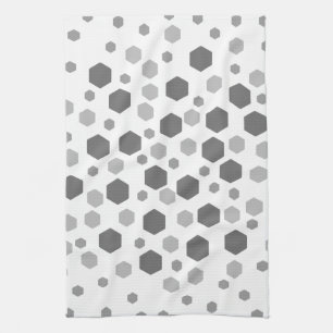 Graues Hexagon-Muster Handtuch