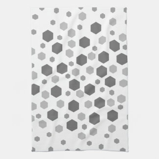 Graues Hexagon-Muster Handtuch