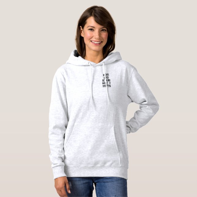 Graues Hoodie-Zitat Hoodie (Vorne ganz)