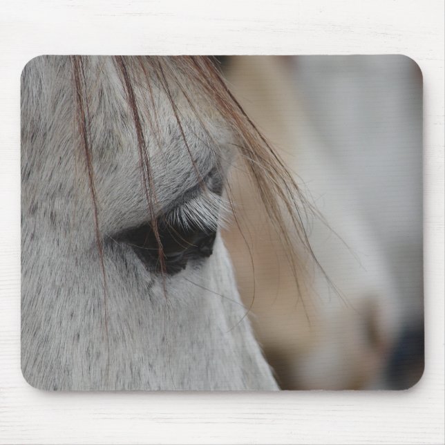Graues Horse Eye Mousepad (Vorne)