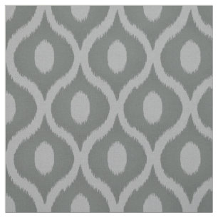 Graues Ikat-marokkanisches Design Stoff