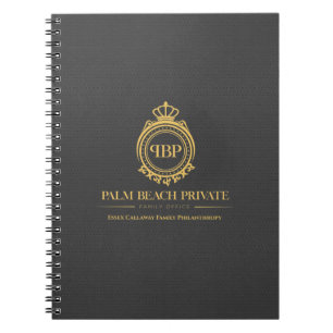 Graues Imitat Leather-Logo Notizblock