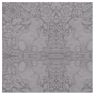 Graues Kaninchen Familie Designer gepolstertes Gew Stoff