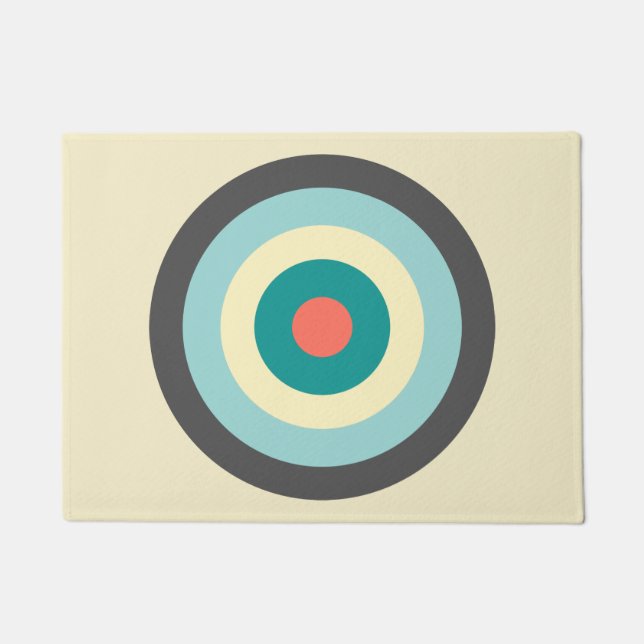 Graues Kombinationsbullseye von Shirley Taylor Fußmatte (Vorderseite)