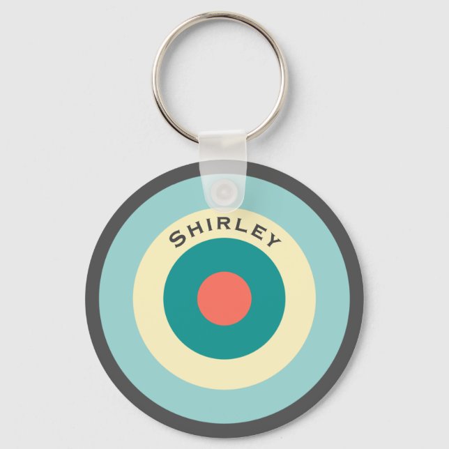 Graues Kombinationsbullseye von Shirley Taylor Schlüsselanhänger (Vorderseite)