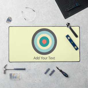Graues Kombinationsbullseye von Shirley Taylor Schreibtischunterlage