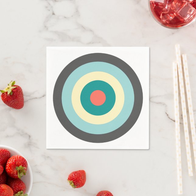 Graues Kombinationsbullseye von Shirley Taylor Serviette (Beispiel)