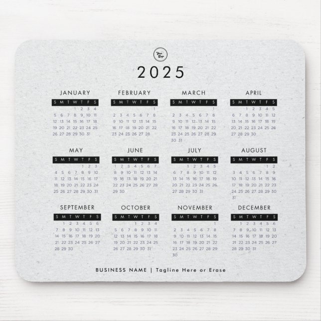 Graues Kraft 2023 Kalender - Kundenspezifisches Fi Mousepad (Vorne)