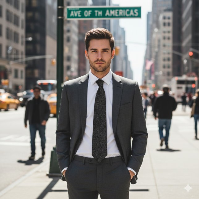 Graues Kunstleder   Krawatte (Sleek leather-look tie for sharp suits and standout street-to-boardroom style.)
